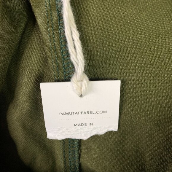 Pamut Apparel Frankie Pant Womens Large Olive Slim Tapered Leg Cotton Twill NEW - Picture 9 of 16